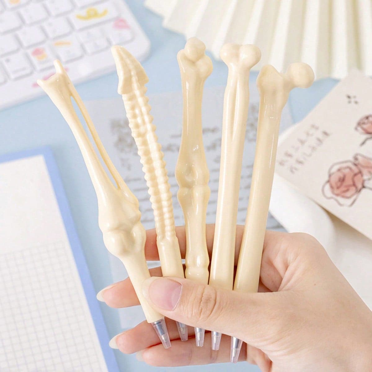 5 pièces Stylos-billes en forme d'os innovants