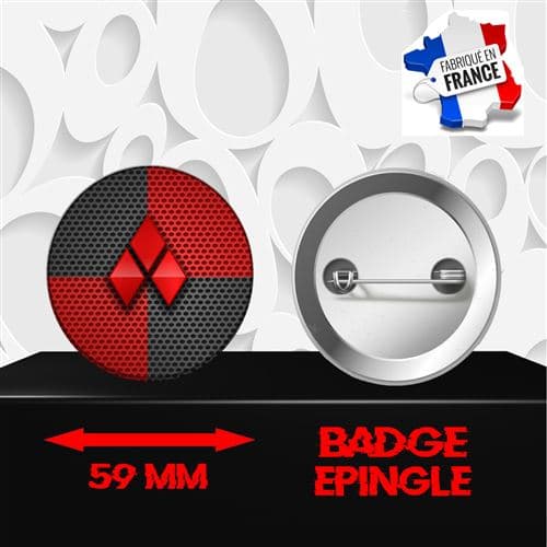 Badge à épingle 59 mm Logo Super Héros Harley Quinn 0044