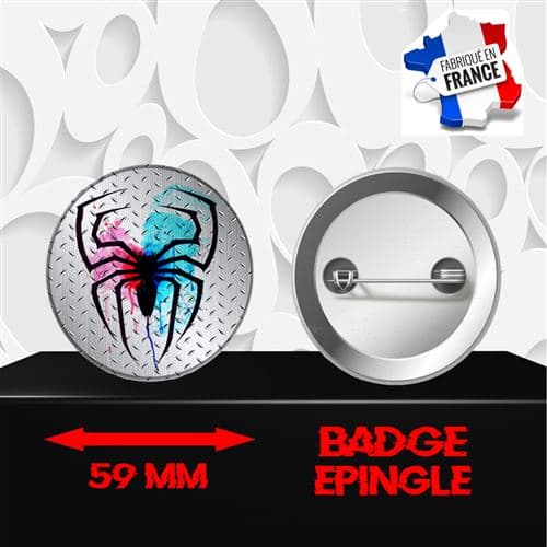 Badge à épingle 59 mm Logo Super Héros Spiderman 0039