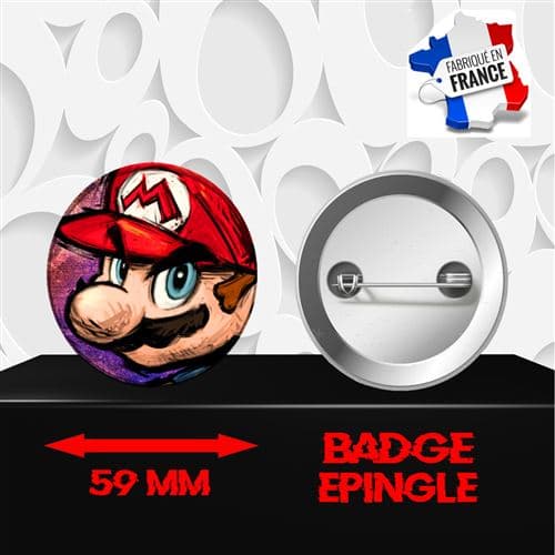 Badge à épingle 59 mm Super Mario 0014