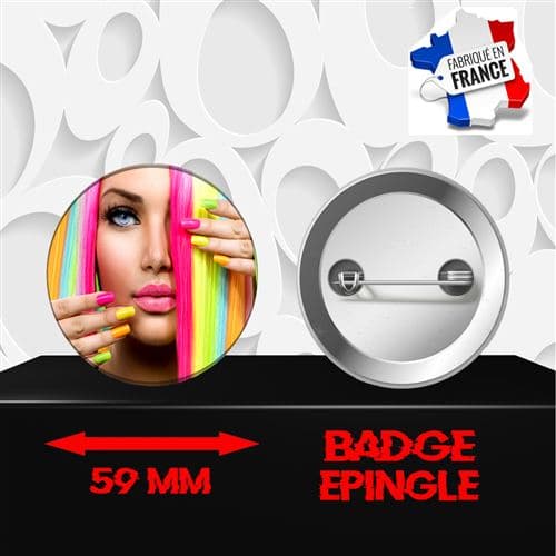Badge à épingle 59 mm Glamour 310