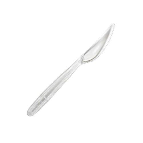 70 couteaux plastiques réutilisables transparent - générique 143300