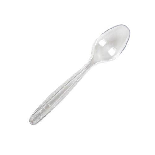 70 cuillères plastiques réutilisables transparentes - générique 143302