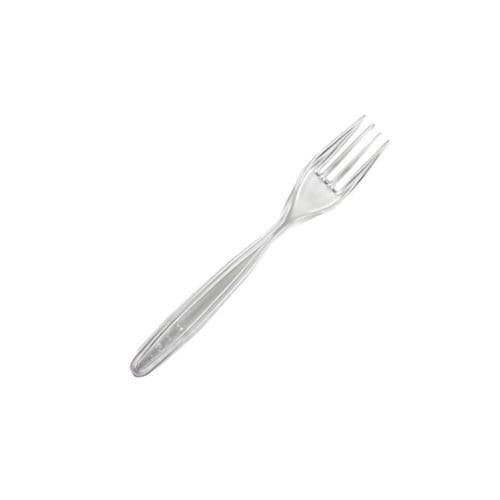 70 fourchettes plastiques réutilisables transparentes - générique 143301