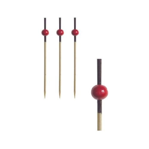 40 piques apéro red pearl 7 cm - papstar 19810