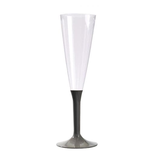 10 flûtes à champagne réutilisables 13cl pied taupe - isap v60flu.tp