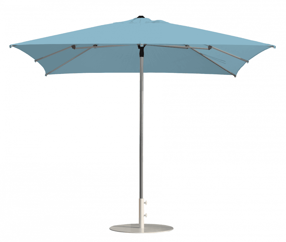 Parasol carré 300x300 Mineral blue Prosun Acrylique sunbrella premium résistant au vent | La Maison du Parasol