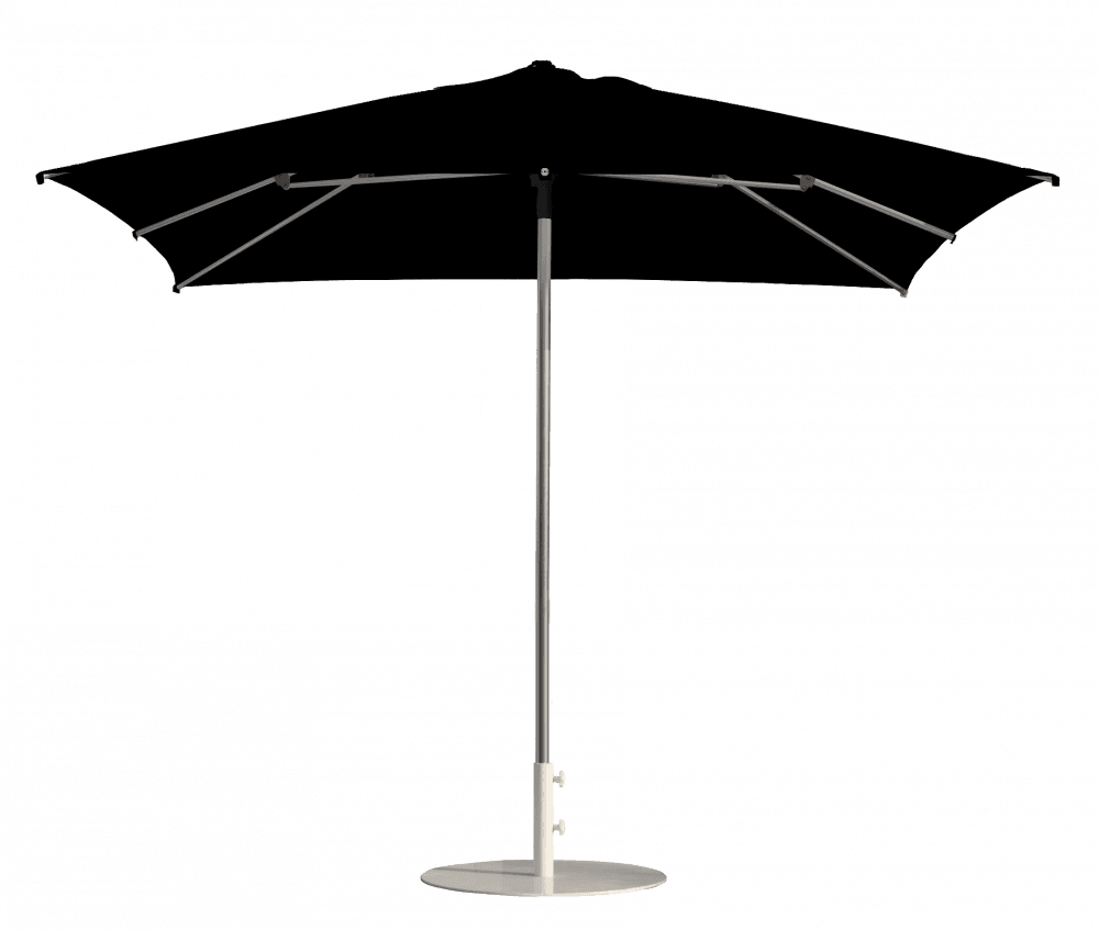 Parasol carré 300x300 Black Prosun Acrylique sunbrella premium résistant au vent | La Maison du Parasol