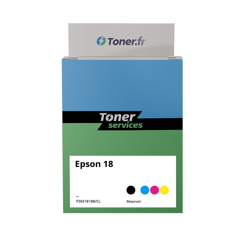 Pack de 15 cartouches d'encre compatible Epson 18 Noir et couleurs