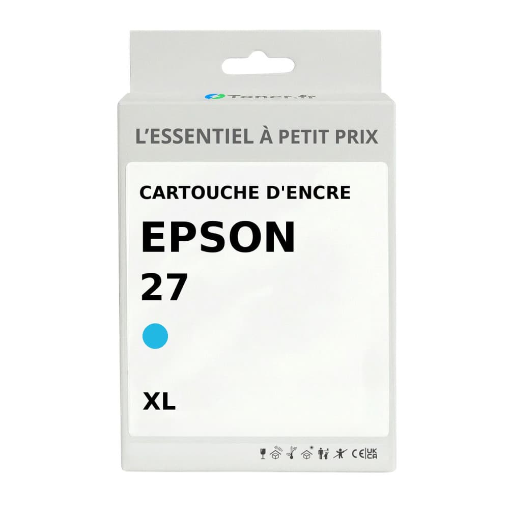 Cartouche d'encre compatible Epson 27 XL Cyan